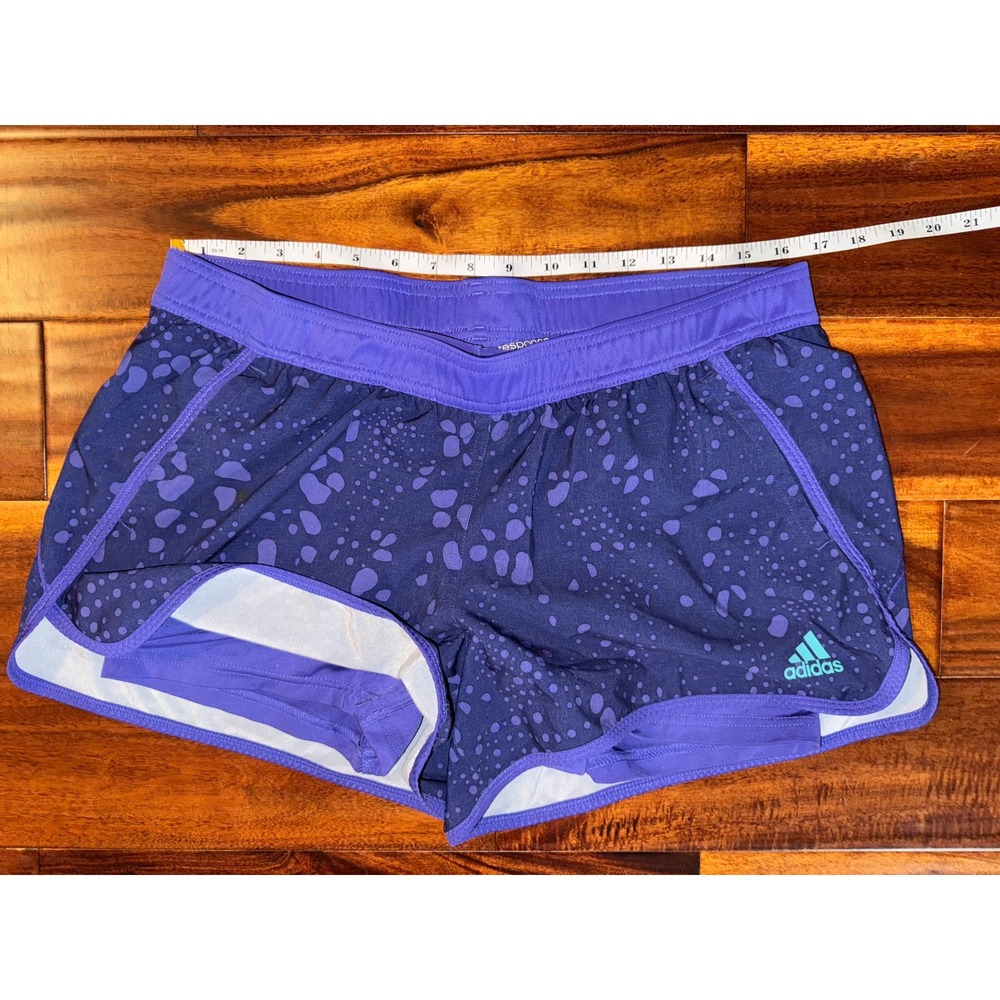 Adidas Response Women Running Shorts Purple Speckle Climalite Athletic Size L